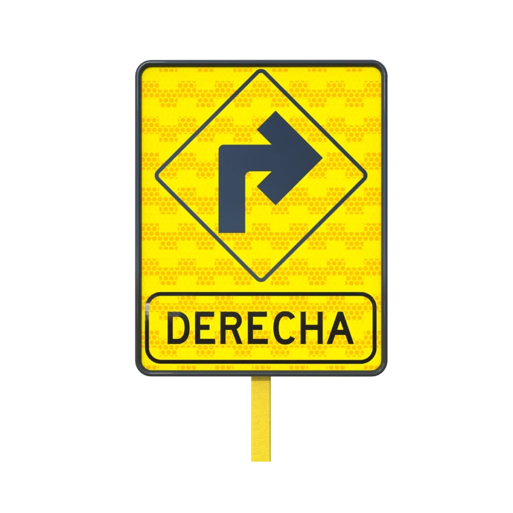 Señalamiento Vuelta a la Derecha