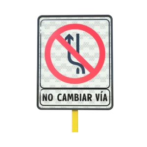 Señales de Tránsito Prohibido Cambiar de Carril