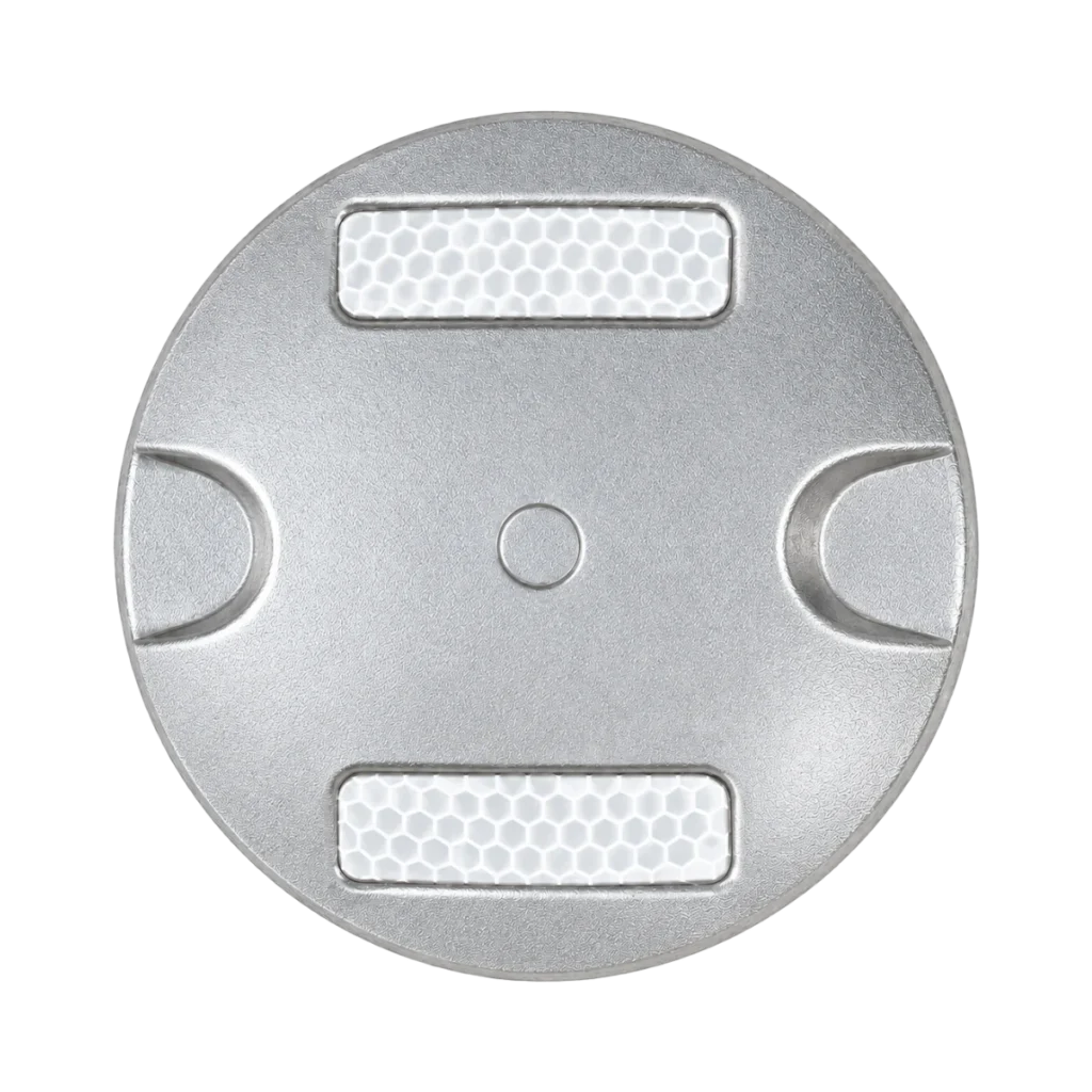 Botón Aluminio con 2 Caras Reflejantes